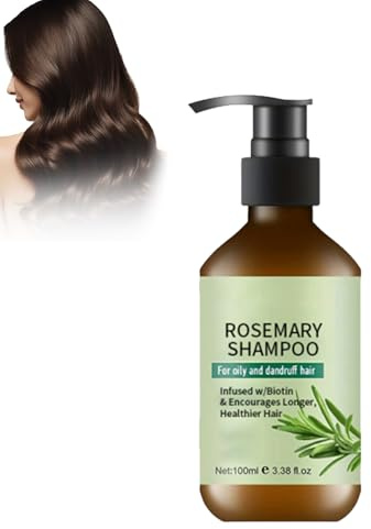 Rosmarin Shampoo, Rosmarin-Haarwuchs-Shampoo, Shampoo mit Rosmarinöl für Haarwachstum - für kraftloses, dünner werdendes Haar RosemaryShampoo300ml