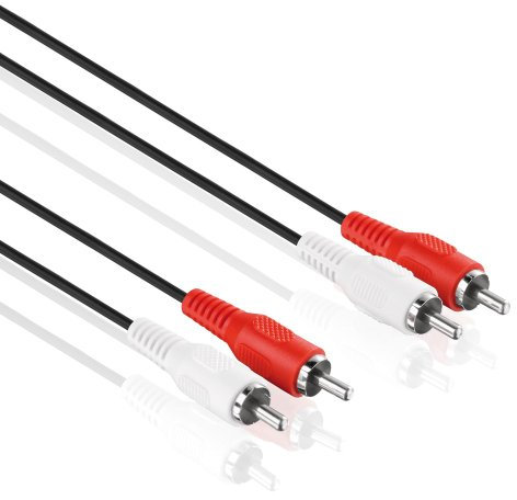 HDSupply LP-AC040-015 Cavo di estensione stereo audio 2x RCA maschio a 2x RCA maschio 1,50m, nero