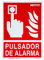 WOLFPACK LINEA PROFESIONAL - Cartel / Señal Fluorescente Pulsador Alarma 30x21 cm.