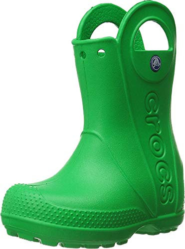 Crocs Unisex Bambino Handle It Rain Boot Kids Stivale, Grass Green, 28/29 EU