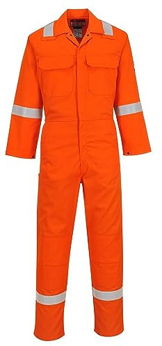 Portwest BIZ5 Herren Flammenresistenter Reflektierender Overall Bizweld Iona FR Orange, M