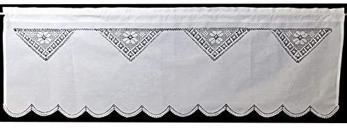 Hossner Panneaux Wolfgangsee Gardine 45x135 cm H/B weiß Bistrogardine Vorhang Küche 1er Pack