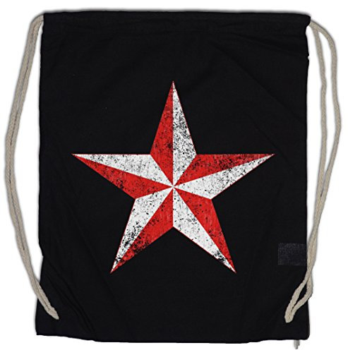 Urban Backwoods Red & White Vintage Nautical Star Turnbeutel Sporttasche