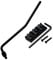Gitarren-Arm, 6 mm / 0,24 Zoll, mit 43 mm Saiten-Sicherungsmuttern-Schraube, idealer Ersatz für Floyd Rose Tremolo Bridge Double Locking System, Schwarz