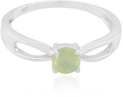 echte Edelsteine runden facettierten Prehnit Ringe - 925 Silber grünen Prehnit echten Edelsteinen Ring - Hochzeit Schmuck Feiner Verkäufer Geschenk für Dank
