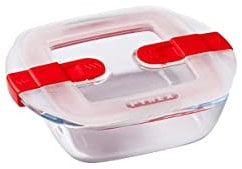Pyrex CookHeat Recipiente de almacenamiento y transporte de alimentos, Vidrio borosilicato, transparente, 0,35L