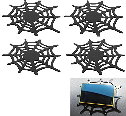 JenNiFer Schwarze Silone-Gel-Spinnen-Web-Matten-Anti-Rutschauto-Armaturenbrett-Auflage Für Handy GPS Universal