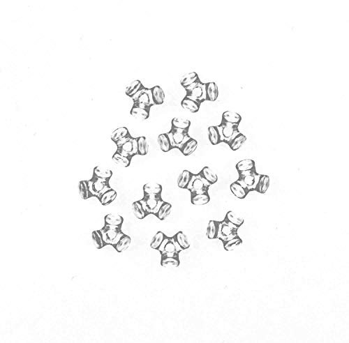 11 mm Acrylic Crystal Clear Tri Beads Bulk 1,000 Pieces