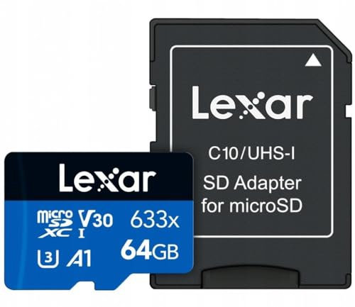Lexar microSDXC Card 64GB UHS-I High-Performance 633x U3 100MB/s