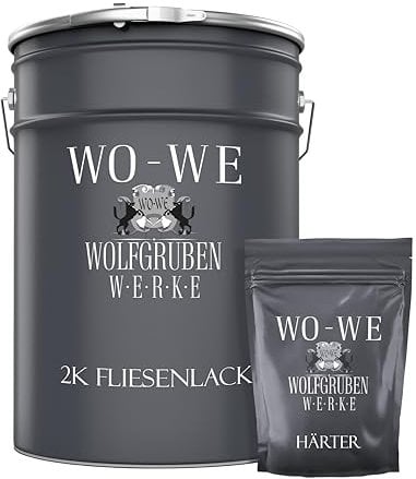 WO-WE Peinture Résine époxy pour carrelage sol mur dans cuisine, douche W712 Gris quartz - 2,5Kg