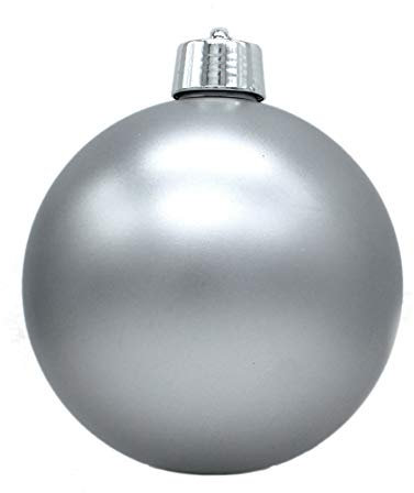 DARO DEKO Weihnachts-Kugel XXL Ø 20cm - 1 Stück Silber matt