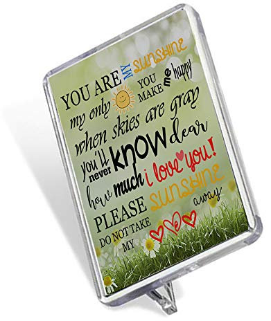 Wevow You are My Sunshine Word Art Sayings Pattern Quote Inspirational Typography Humorous Sentimental Keepsake Birthday Gift Memories Fridge Magnet.