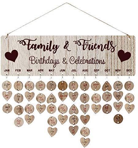Tomaibaby 1 Set Créatif Artisanat Cadeau Suspendu Décoration Rappel Calendrier Mural pour La Maison Salon Anniversaire Chambre