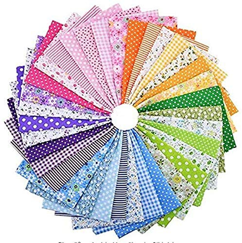 50 Stück Baumwolle Patchwork Stoff 20x20cm Quadrate Blumen Baumwolle Bündel Tücher zum Nähen Quilten DIY handgefertigte Stoff Scrapbooking Kunsthandwerk