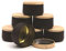 DEARLIVES Metal Candle Containers - 8 Pieces 6oz Empty Tins with Wood Grain Printed Lid for Making, Arts & Crafts, Storage, Gifts and More