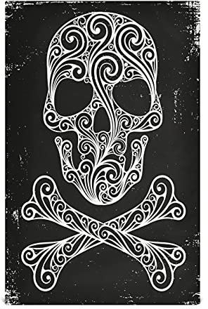 JUMBEAR Geschirrtuch, Motiv: schwarzer Totenkopf, weich, saugfähig, wiederverwendbar, 71,1 x 45,7 cm, 1 Stück