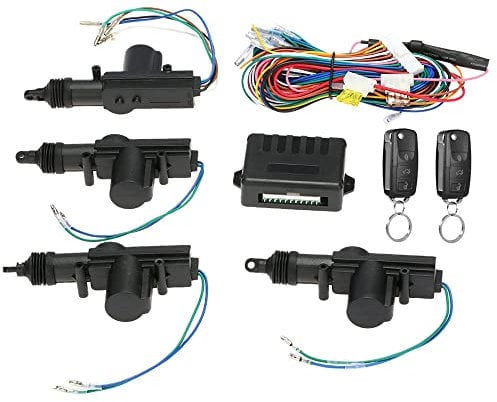 Shkalacar 12V Universal Autotürschloss Zentralverriegelung Komplett Set Auto Türschloss Keyless Entry System mit 2 Fernbedienung Unterstützung Trunk Pop