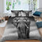 RFFLUX 3D Natur Tiere Elefanten Bettwäsche Set 135x200 cm 2teilig mit Reißverschluss Weiche und Angenehme Schlafkomfort Microfaser Bettbezug Kinderbettwäsche mit Kissenbezug 80x80 cm