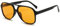 RUNHUIS Vintage Herren Gelb Sonnenbrille Damen Retro 70er Klassisch überdimensional großer Rahmen Pilotensonnenbrille(Schwarz/Gelb-Nicht polarisiert)
