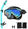 Nigecue Schnorchelset Erwachsene, Schnorcheln Set mit Taucherbrille und Dry Schnorchel, Anti-Leck Anti-Fog Tauchmaske aus Gehärtetem Glas für Schnorcheln, Schwimmen und Tauchen