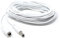 20m 5.5mm x 2.1mm DC Power Plug to Socket, Male to Female CCTV, LED, Modem Router, Music Instruments Extension Lead Cable 65ft White