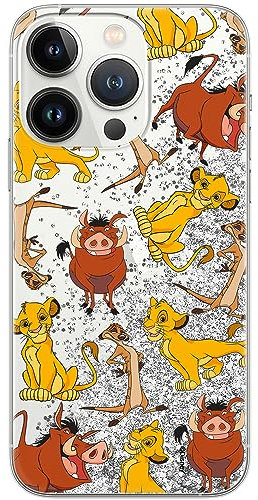 ERT GROUP Handyhülle für Apple iPhone 13 PRO Original und offiziell Lizenziertes Disney Muster Simba & Friends 010 optimal an die Form des Handy angepasst, mit Glitter Overflow Effekt