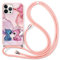 nurkorki Handykette Handyhülle für iPhone 7/iPhone 8/SE 2020/2022 4,7 Hülle mit Band,Schön Stitch Necklace Hülle mit Kordel zum Umhängen Silikon Weich TPU Schutzhülle für iPhone SE 2020/2022,Cute9
