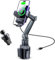 2-in-1 Wireless Car Charger Cup Holder Phone Holder, 15W Fast Charging Auto Clamping Car Charger Air Vent Car Phone Holder, 13inch Adjustable Long Neck Car Phone Mount, Compatible with All Smartphones