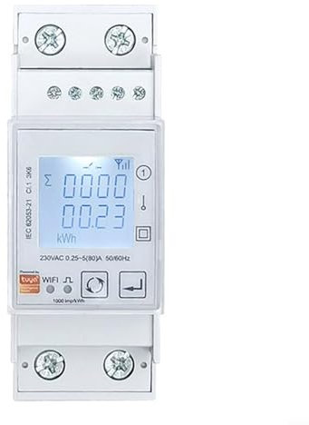 ZigBee - Misuratore di energia elettrica, 230 V 80 A, monofase, per metro ferroviario ZigBee per Tuya, strumento di misurazione bidirezionale per casa, ufficio