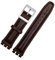 MHYATIO Kompatibel mit SWATCH YCS YAS YGS IRONY Serie Weiches Rindsleder-Armband 17 mm 19 mm Herren-Damen-Armband Blau Schwarz Braun Uhrenarmband mit Werkzeug(06 Brown silver,17mm)
