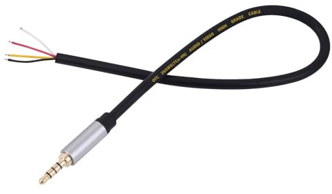 DINSOAVR 3.5mm Stereo Male Plugs To Bare Wire Open End Cable For Earphone And Speakers Repair Easy To Handle And Use