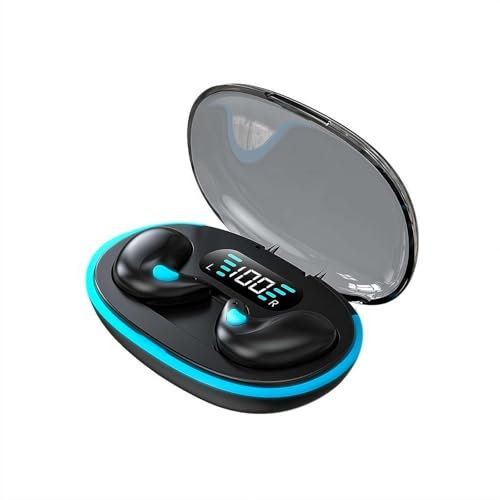 YUYQAQ Auriculares inalámbricos para dormir, bloqueo de ruido, cómodos auriculares invisibles para dormir de lado, transmitir contenido a través de Bluetooth 5.3, con pantalla digital LED y estuche de