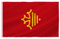 PTEROSAUR Drapeau de l'Occitanie avec œillets en laiton pour décoration intérieure et extérieure (Occitanie, 0,9 x 1,5 m)