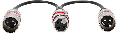 BONKZEBU XLR-Splitterkabel Hochwertiges -Verlängerungskabel für -Mischpulte und Mikrofone, Gehäuse aus Zinklegierung, Abgeschirmtes Kabel, Paralleler Ausgang Zur Steuerung von Bühnenlichtern (Rot)