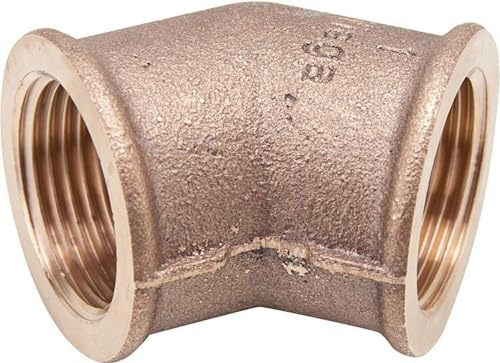 Viega 320645 Winkel 45 Grad Modell 3120 Rotguss, beiderseits Innengewinde 3/4 Zoll
