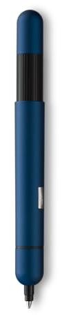 LAMY pico kleiner Taschen-Kugelschreiber 288 aus Metall im matten Lack-Finish in der Farbe imperialblau mit Druckmechanik, inkl. Compactmine LAMY M 22 Strichbreite M in schwarz