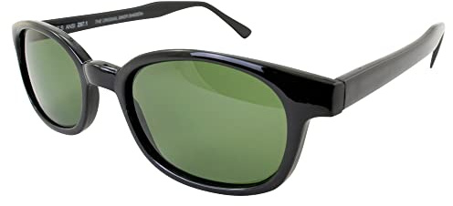 KD's - Lunettes de soleil sportifs et motards - X-KD's 1126 - homme & femme - s'adaptent sous casque moto vélo ski - Verres vert foncé UV400 - Portées par Jax Teller et SAMCRO Sons of Anarchy