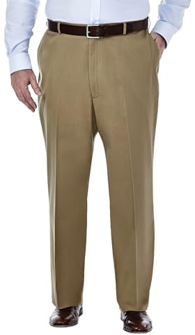 Haggar Men's Big & Tall Classic Fit Premium No Iron Khaki Pant
