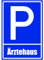 Kiwistar - Parkplatzschild - Alu Verbund kein PVC! - Ärztehaus - 42 x 30cm