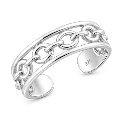 FIVE-D Ring Zehenring Zehring Damen Ring 925 Sterling Silber (Ringmuster)
