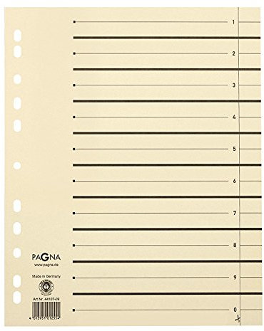 Pagna 44108-09 PAGNA Trennblätter 300x245x27 chamois 230g/qm, Inh. 300