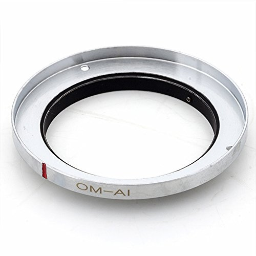 Pixco - Adattatore di ricambio per obiettivo Olympus OM Mount su Nikon D750 D810 D4S D3300 Df D5300 D610 D7100 D5200 D600 D3200 D800/D800E (Olympus- Nikon)