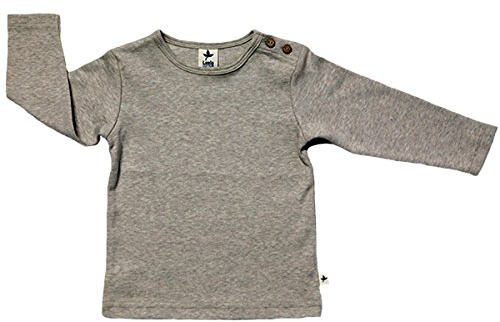 Baby Kinder Langarmshirt Bio-Baumwolle T-Shirt Shirt Jungen Mädchen beige
