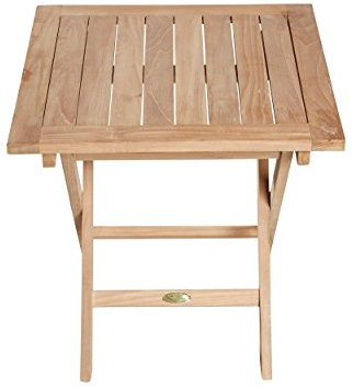 La Casa di Caesar Teakholz Beistelltisch Riva eckig Teak Tisch Klapptisch Gartenmöbel Teakmöbel Gartentisch
