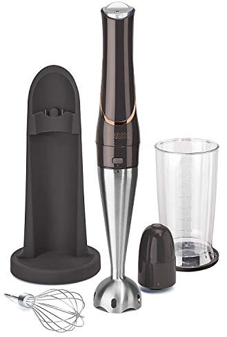 CRUX 14790 19,1 cm schnurloser Eintauch-Handmixer, 19,1 cm, Schwarz/Kupfer