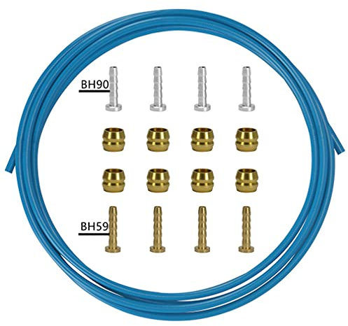CYSKY Hydraulic Brake Hose Kit Bike Disc Brake Oil Tube 2500mm Bike Hydraulic Disc Brake Hoses Kit Brakes for SRAM/Shimano BH59 BH90 Mountain Bike Road Bicycle(Blue)