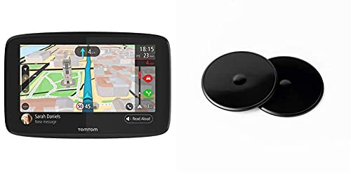 TomTom Navigationsgerät GO 620 (6 Zoll, Stauvermeidung Dank TomTom Traffic, Karten-Updates Welt) & Klebe-Befestigungsplatten fürs Armaturenbrett für alle TomTom Modelle (z. B. TomTom GO, Start, Via)