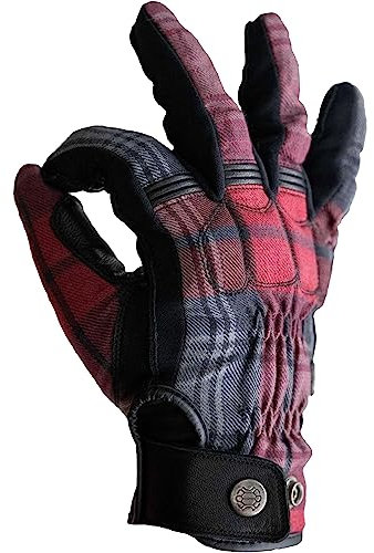 Mycl Turell Motorradhandschuhe Cross Stitch - Motorrad Handschuhe Herr - Echtleder Handinnenfläche - Handschuhe Herren Motorrad Touring - Handrücken mit Genuine Dupont™ Kevlar® Fiber (Chester, 4XL)