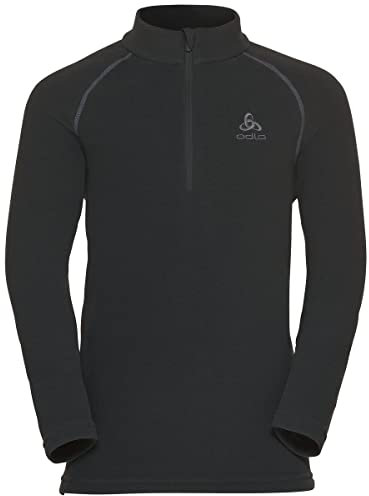 Odlo Kinder Langarm Shirt mit Reißverschluss RIGI, black, 128