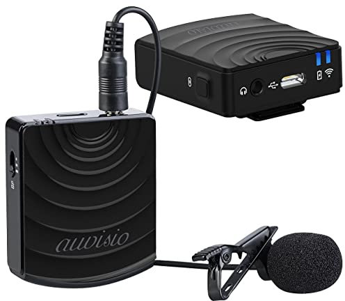 auvisio Mikrofon: Digital Funkmikrofon & -Empfänger-Set, Klinke 2,4GHz, Reichweite 25m (Lavalier, Mikrofon-Funkset, Überwachung)